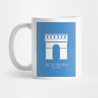 Arc de Triomphe Paris France Blue Background Mug